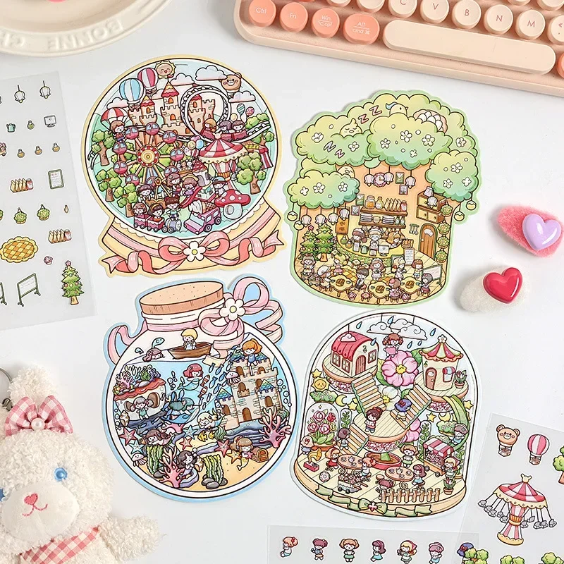 Pegatina de paisaje en relieve para cuaderno escolar - imagen 4
