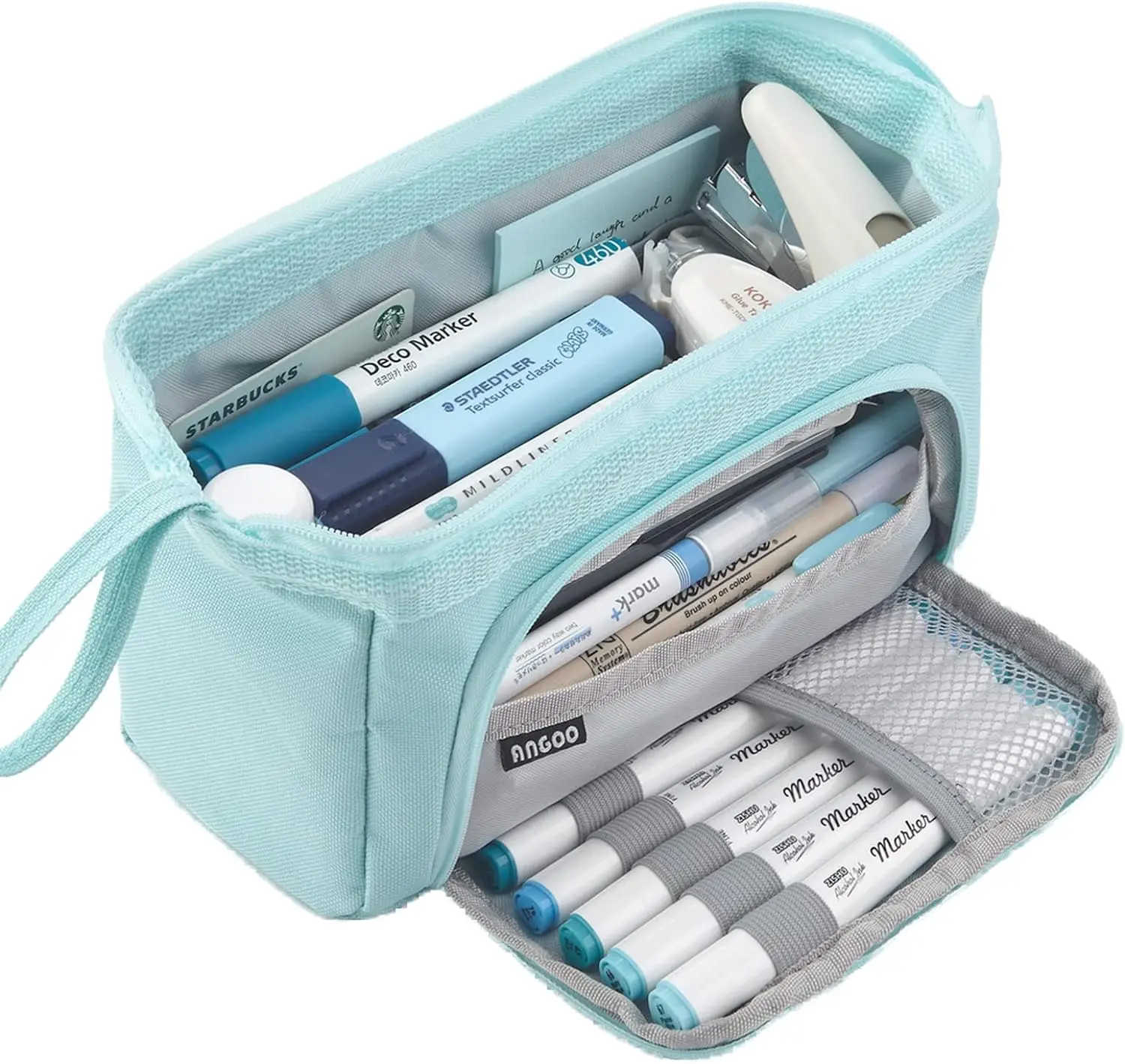 Estuche escolar infantil de tela con compartimentos – Grande - imagen 2