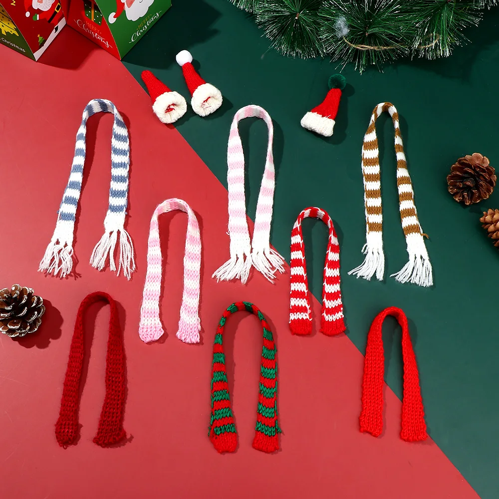 Gorro navideño de lana artesanal para muñecas - imagen 4