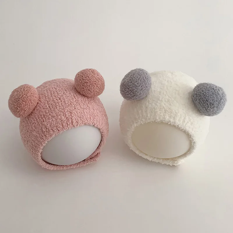 Gorro de lana con pompón para bebé recién nacido - imagen 5