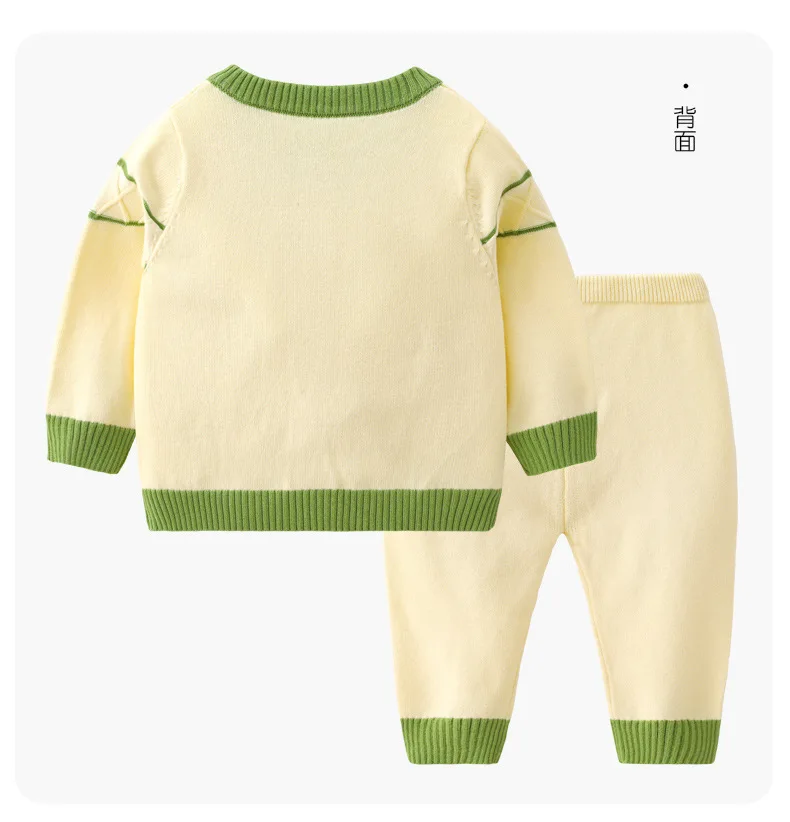 Conjunto bebé de punto para primavera y otoño: abrigo, pantalón - imagen 4