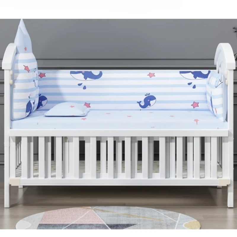 Cuna mecedora de madera maciza para recién nacido – Altura regulable - imagen 2