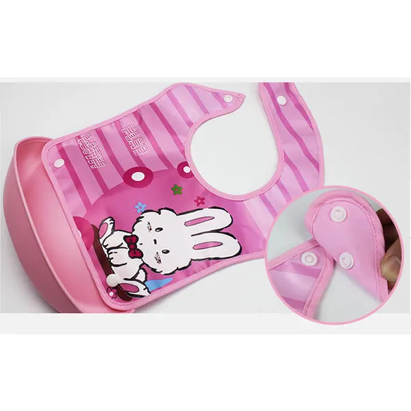 Baberos para bebé impermeables EVA bandana desmontables con dibujos - imagen 3