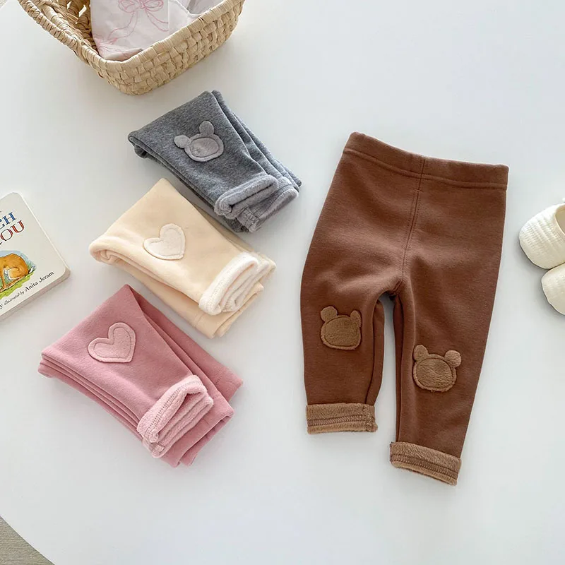 Milangel Leggings de invierno forrado en lana para niño pequeño - imagen 5