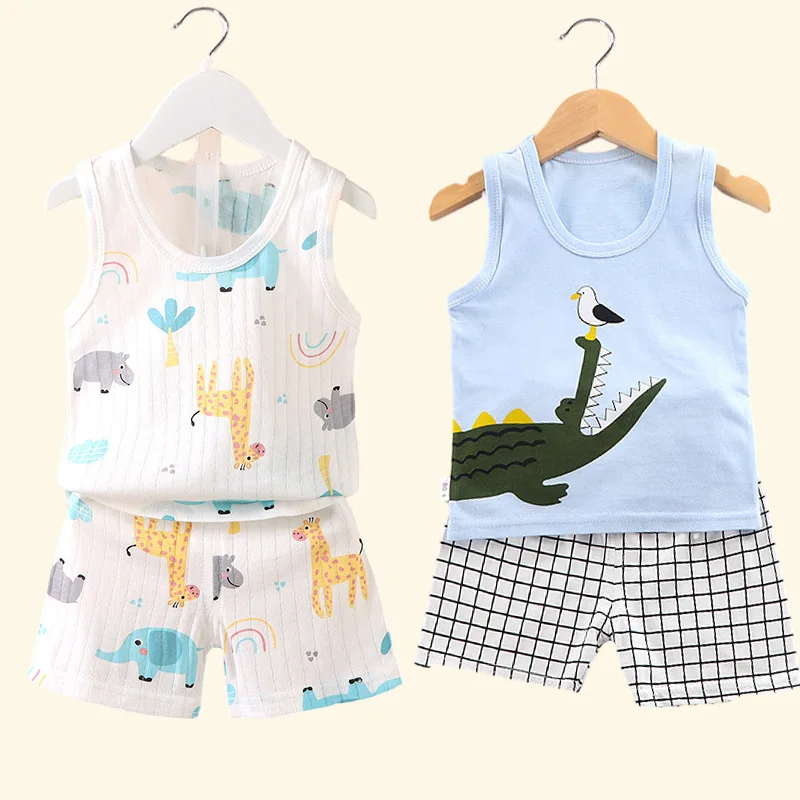 Conjunto de verano para niño: camiseta sin mangas y pantalón corto