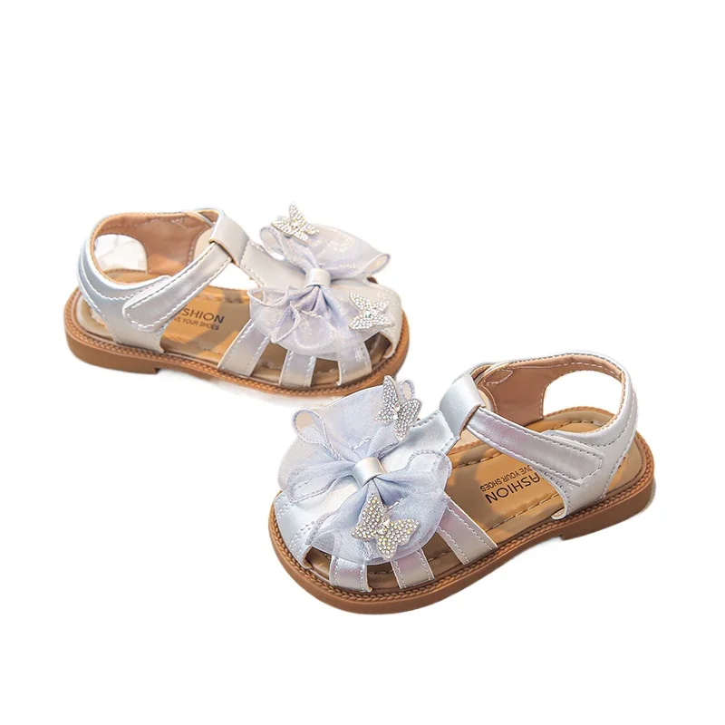 Zapatos planos de cuero para niña – Lazo brillante - imagen 3