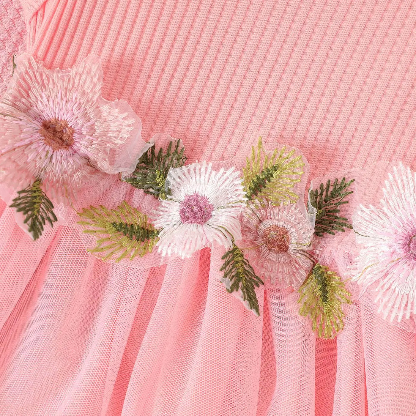 Conjunto recién nacido niña – Abrigo liso y vestido de flores con encaje - imagen 4