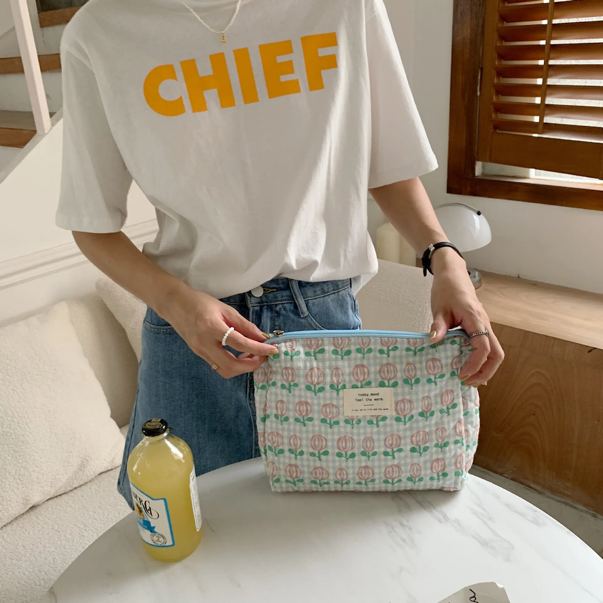 Bolsa de pañales con estampado de dibujos animados y cremallera - imagen 5