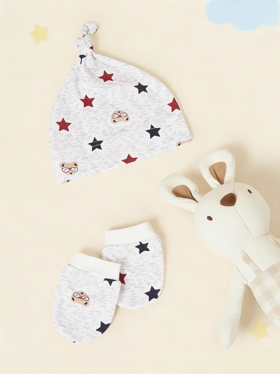 Conjunto de gorro y guantes para bebé – abrigo suave - imagen 4