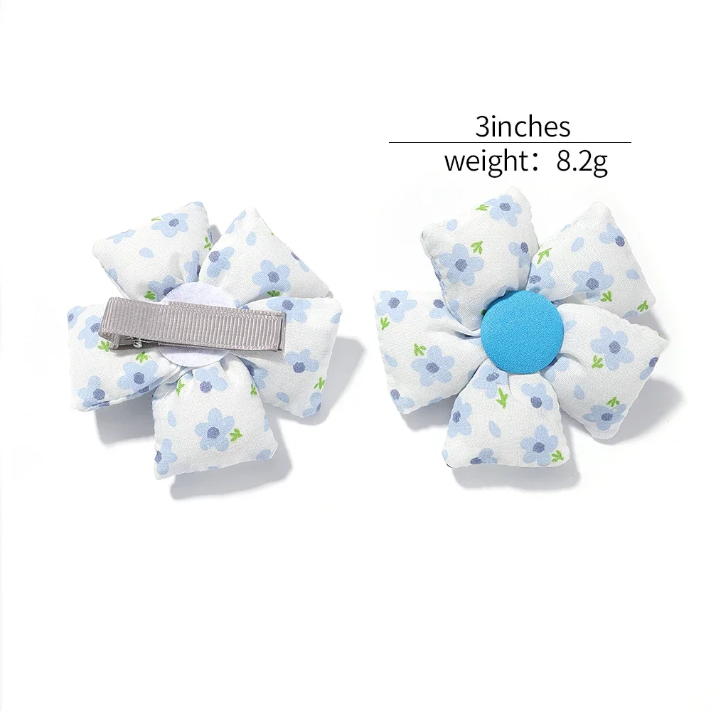 Pinzas para el cabello con estampado de flores para niñas