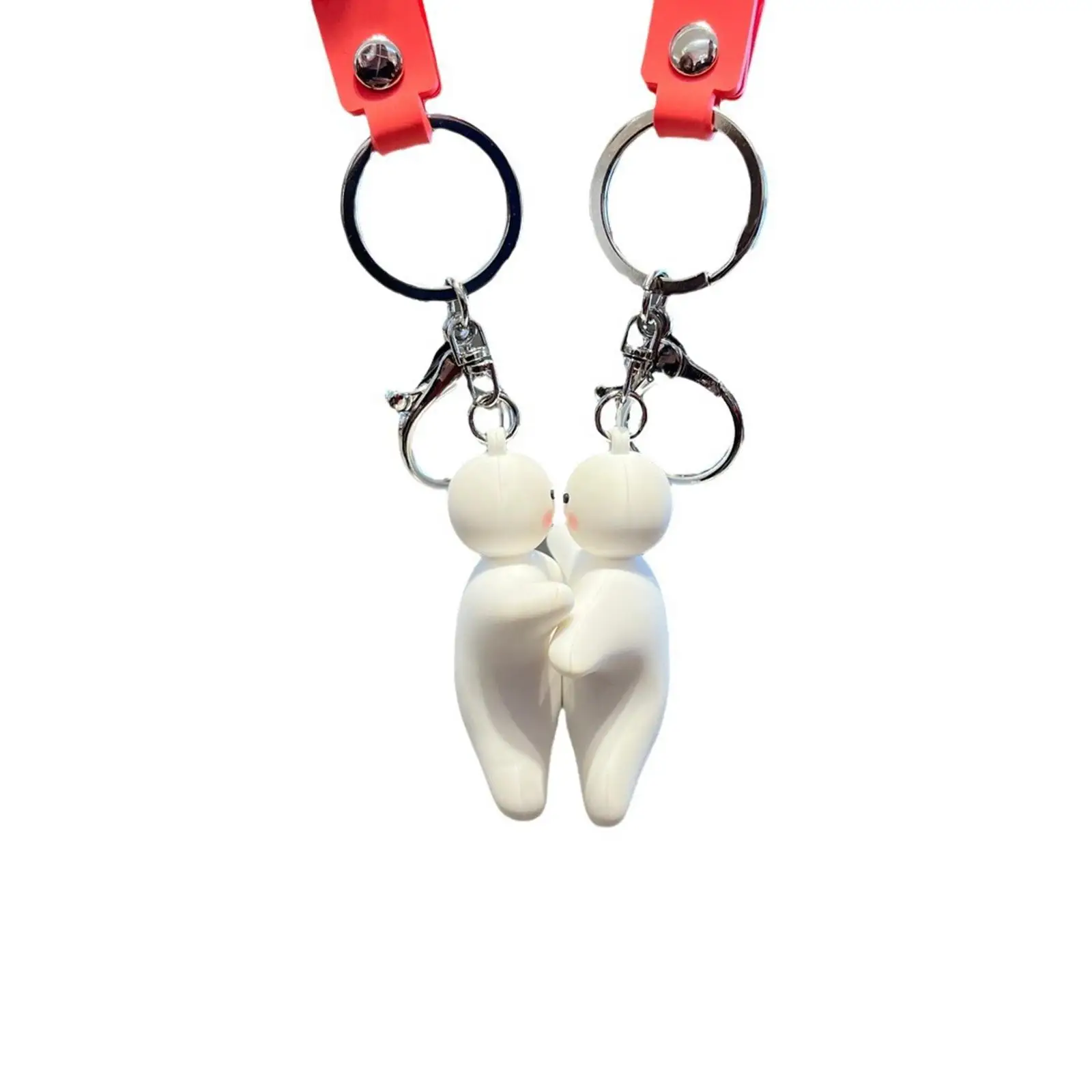 Llavero magnético de pareja con peluche para bolso, San Valentín