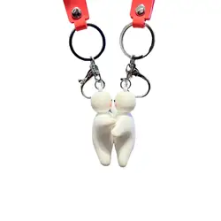 Llavero magnético de pareja con peluche para bolso, San Valentín