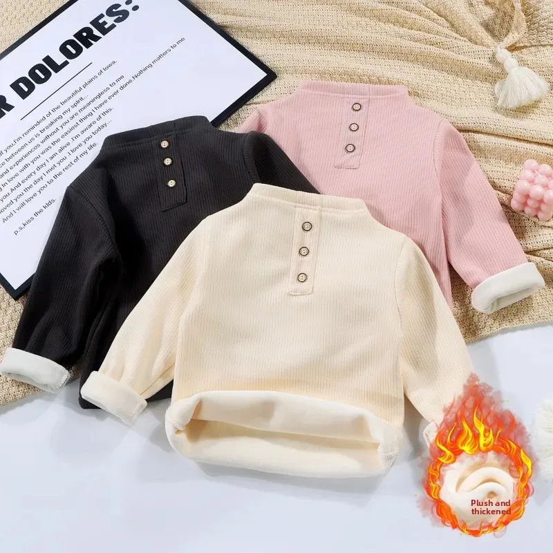 Body polar térmico de cuello medio para bebés e invierno