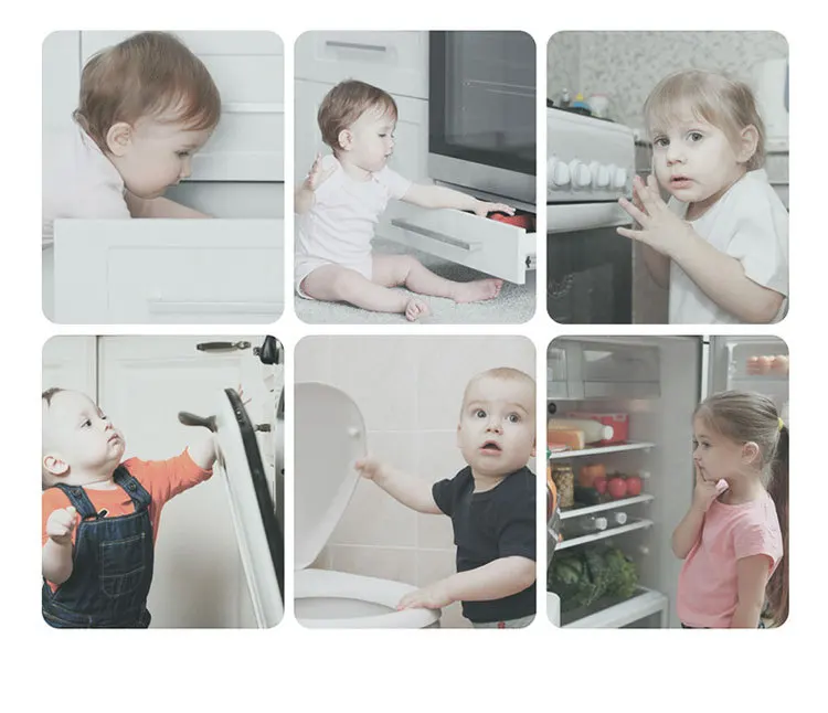 Cerradura de seguridad para niños en diferentes muebles