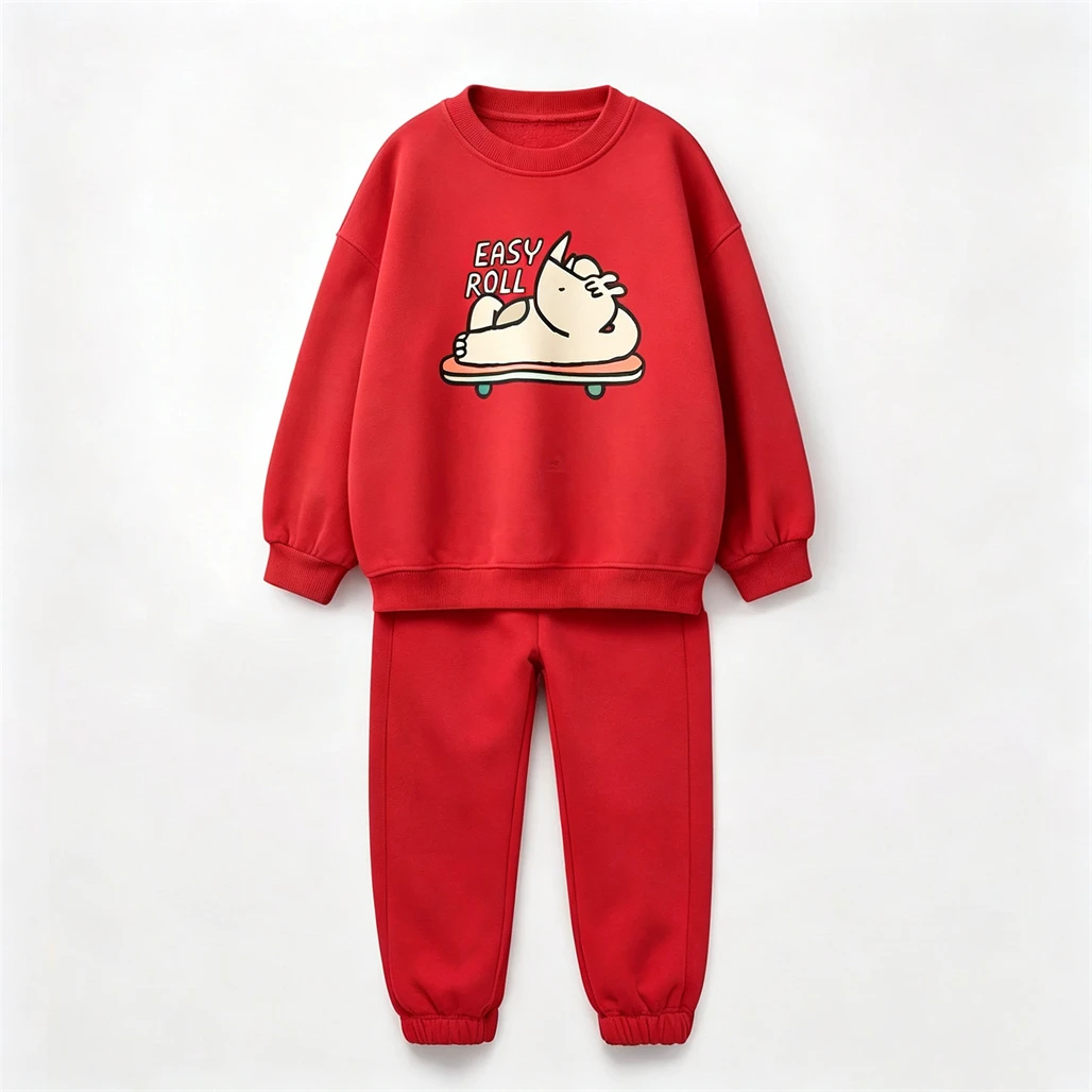 Conjunto infantil de sudadera con capucha y pantalón estampado - imagen 5