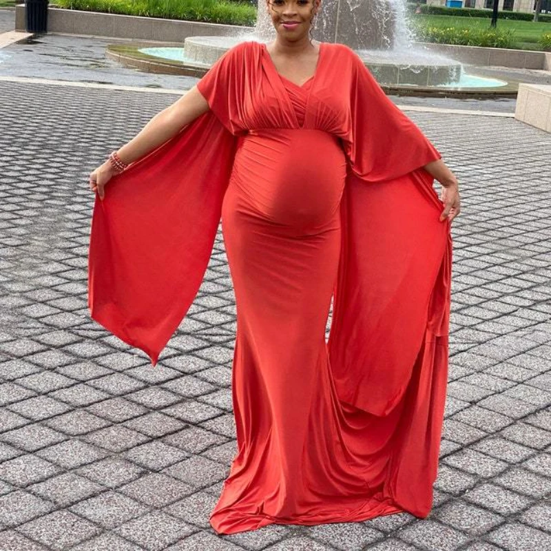 Vestido de maternidad largo para sesión de fotos - imagen 5