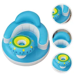 Asiento inflable para bebé de baño y ducha, azul cielo