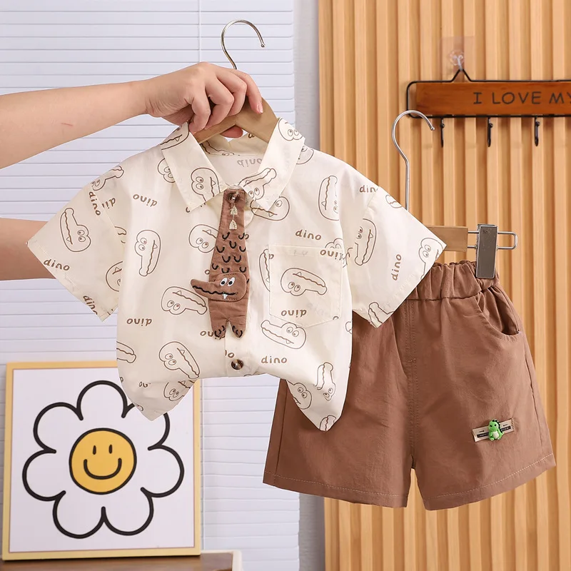 Conjunto verano para bebé – camisa manga corta y pantalón corto
