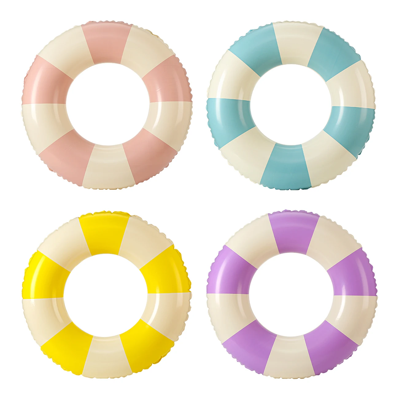 Flotador inflable estilo macaron para piscina, adulto y niño