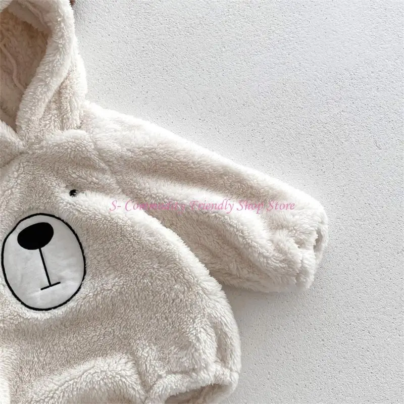 Conjunto bebé con capucha: mameluco de algodón y forro suave - imagen 3