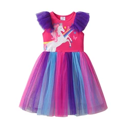 DXTON vestido de tutú de princesa de verano para niña