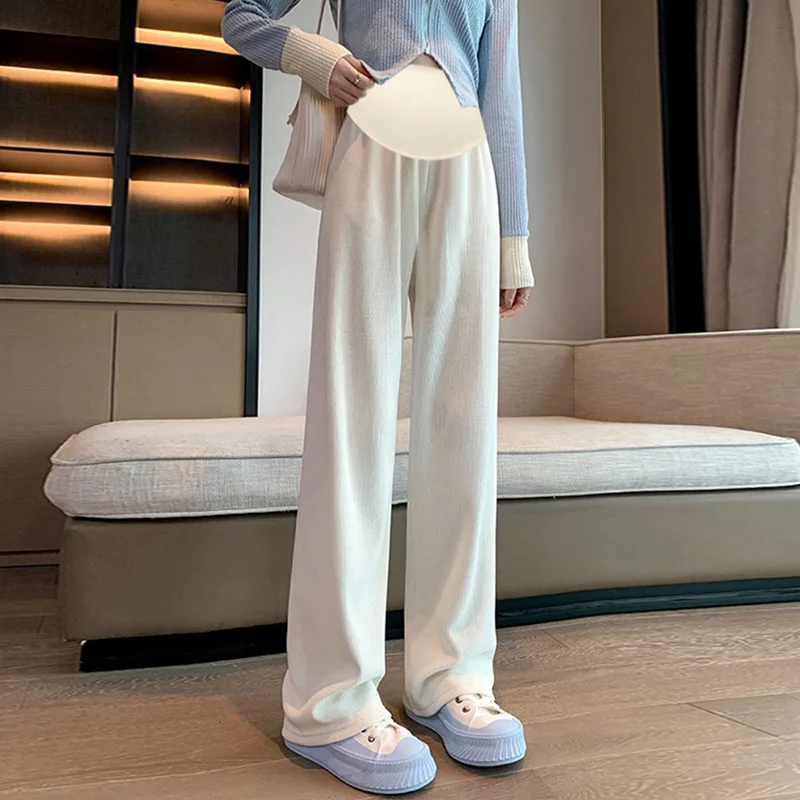 Pantalones maternity de tela drapeada – Talla premamá confort - imagen 2