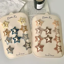 Pinzas para el pelo de estrella con purpurina para bebé