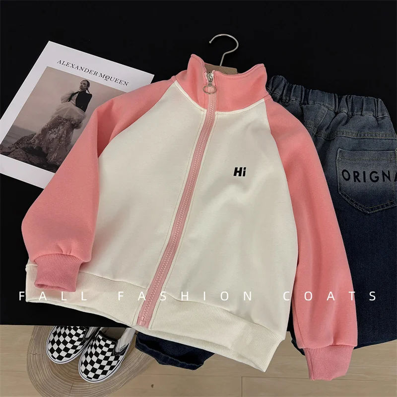 Chaqueta de béisbol con letras y cremallera para niños y niñas - imagen 3