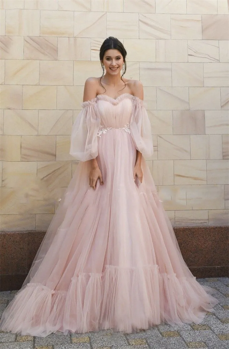 Vestido de maternidad largo tul para baby shower y sesiones fotos - imagen 2