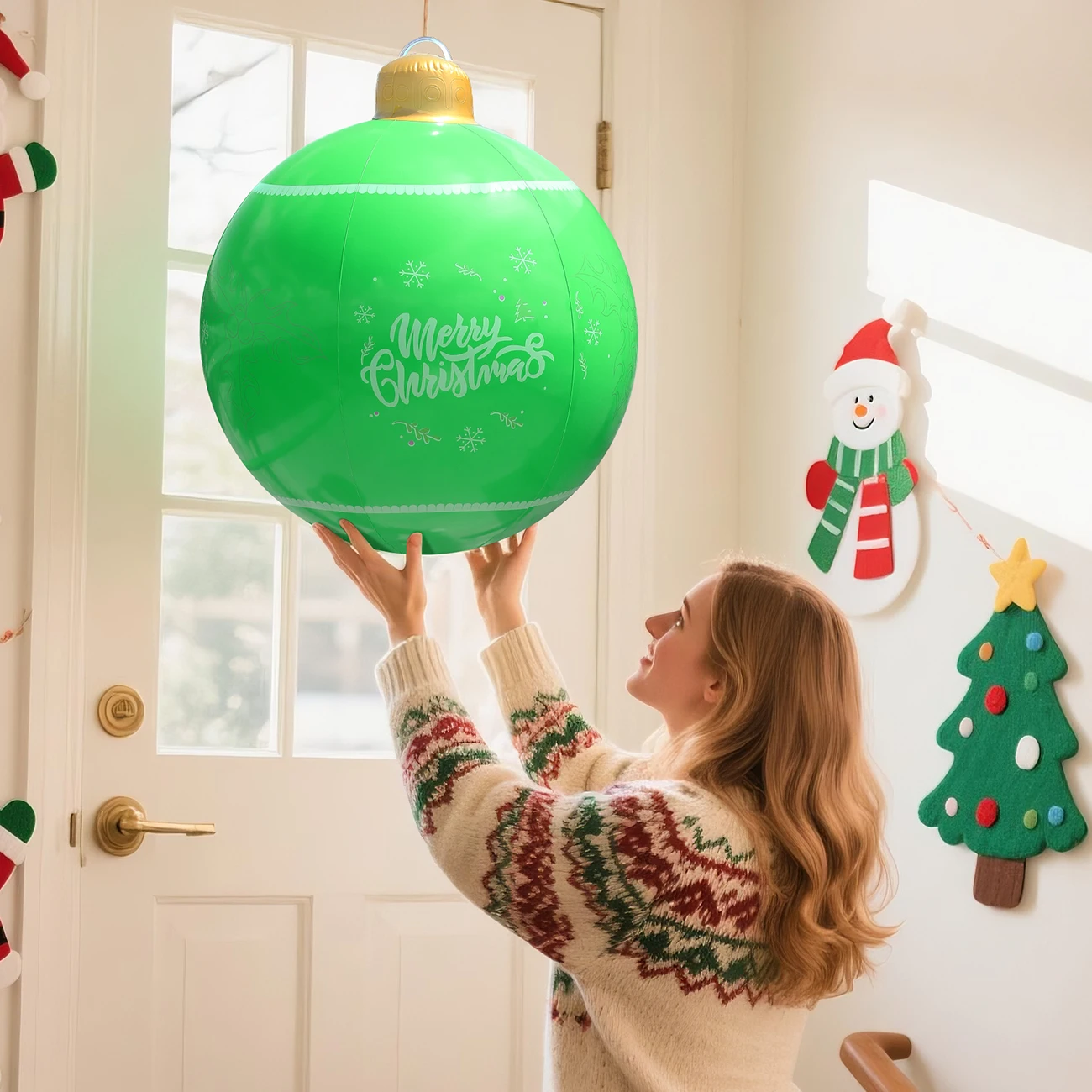 Bola de Navidad inflable decorativa para exterior, grande - imagen 5