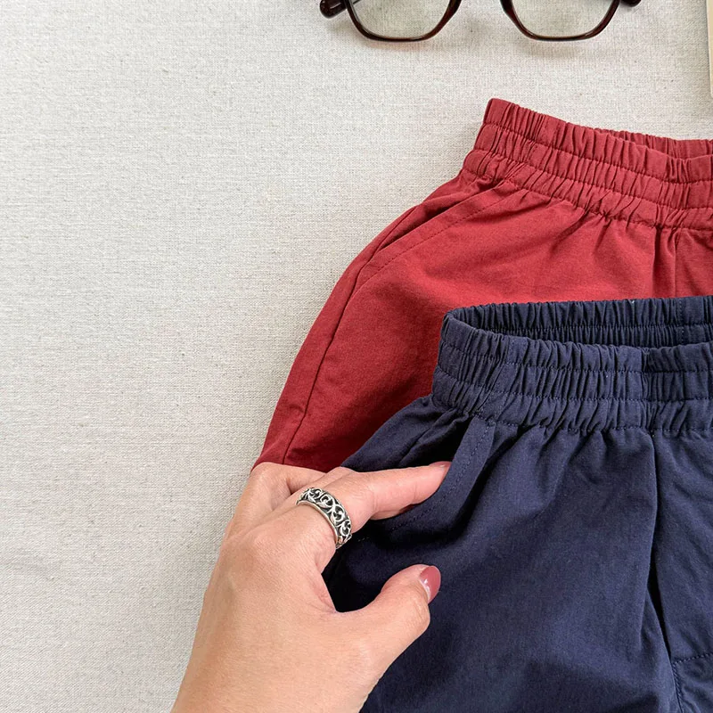 Pantalones cortos de verano holgados con letras bordadas para niños - imagen 4