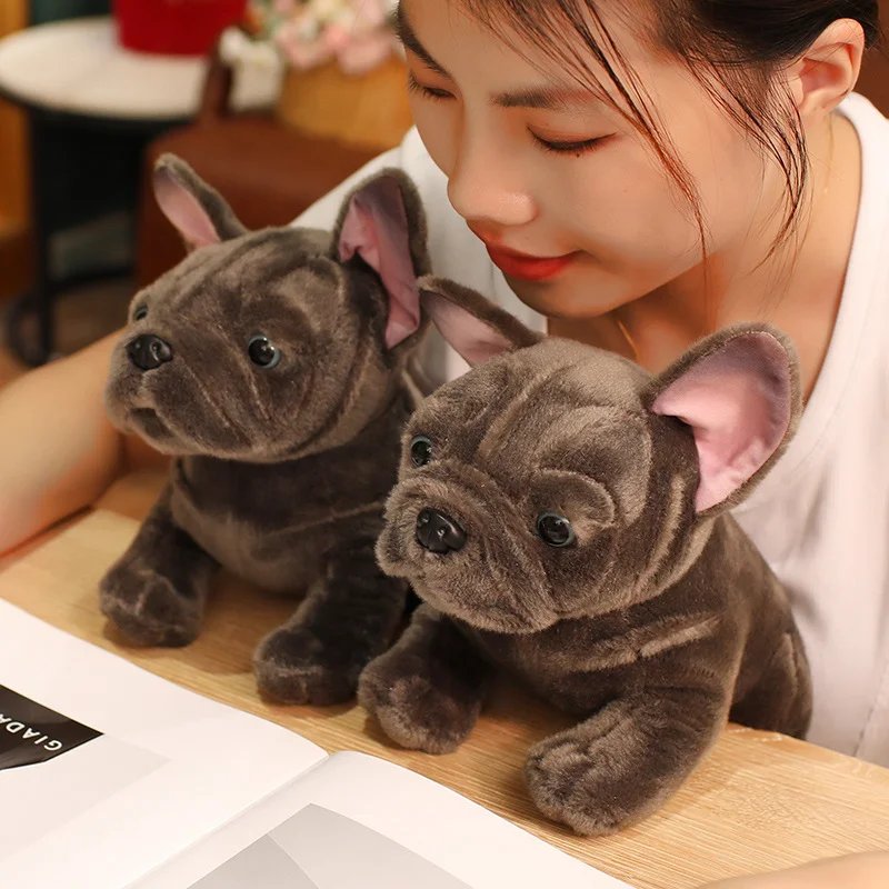 Peluche de bulldog realista suave para niños - imagen 2