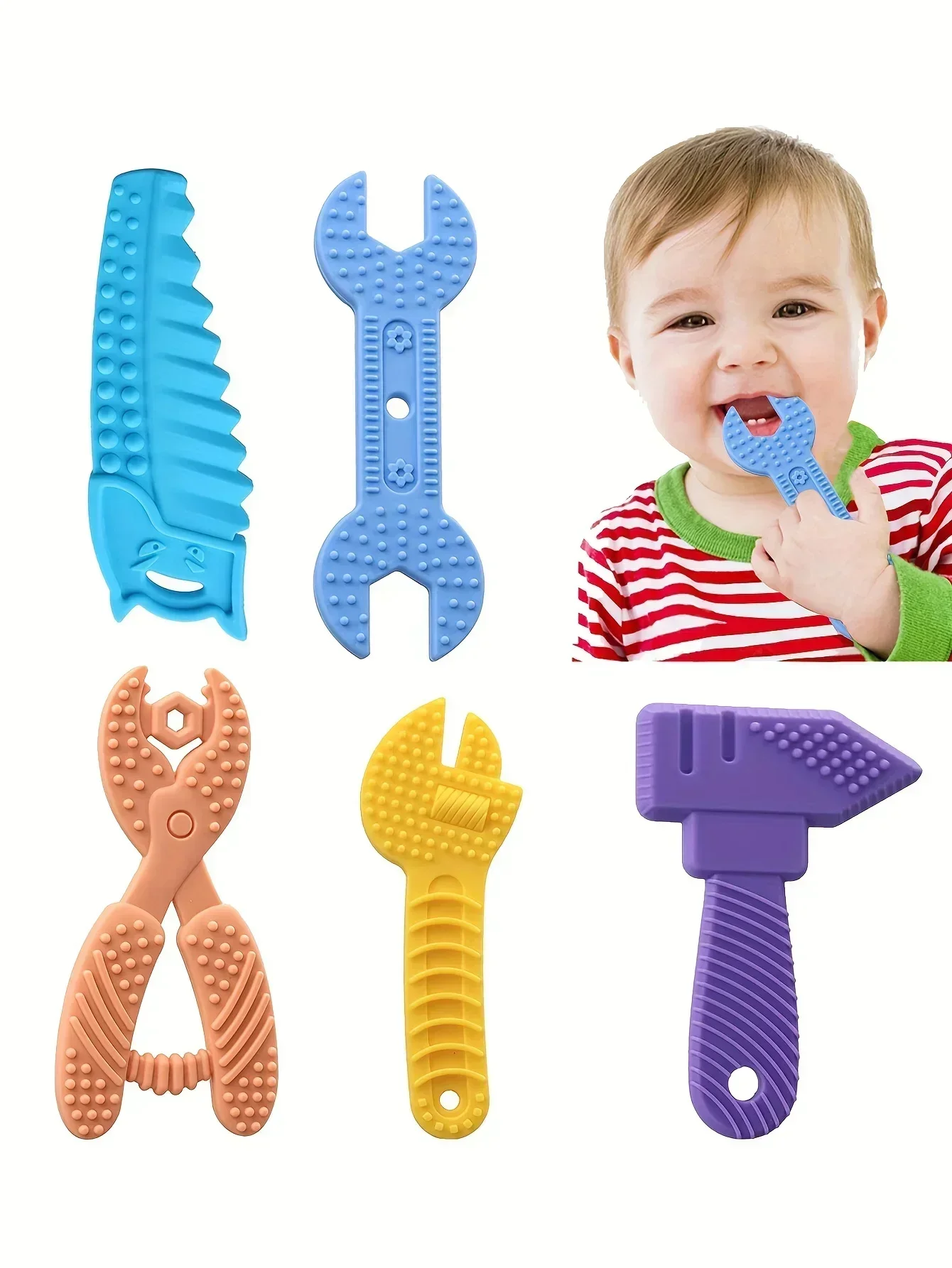 Juguetes de dentición de silicona en varias formas y colores