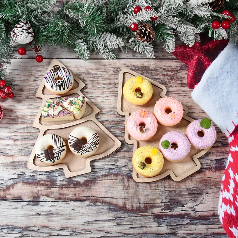 Palé de madera con forma de árbol de Navidad en estilo decorativo