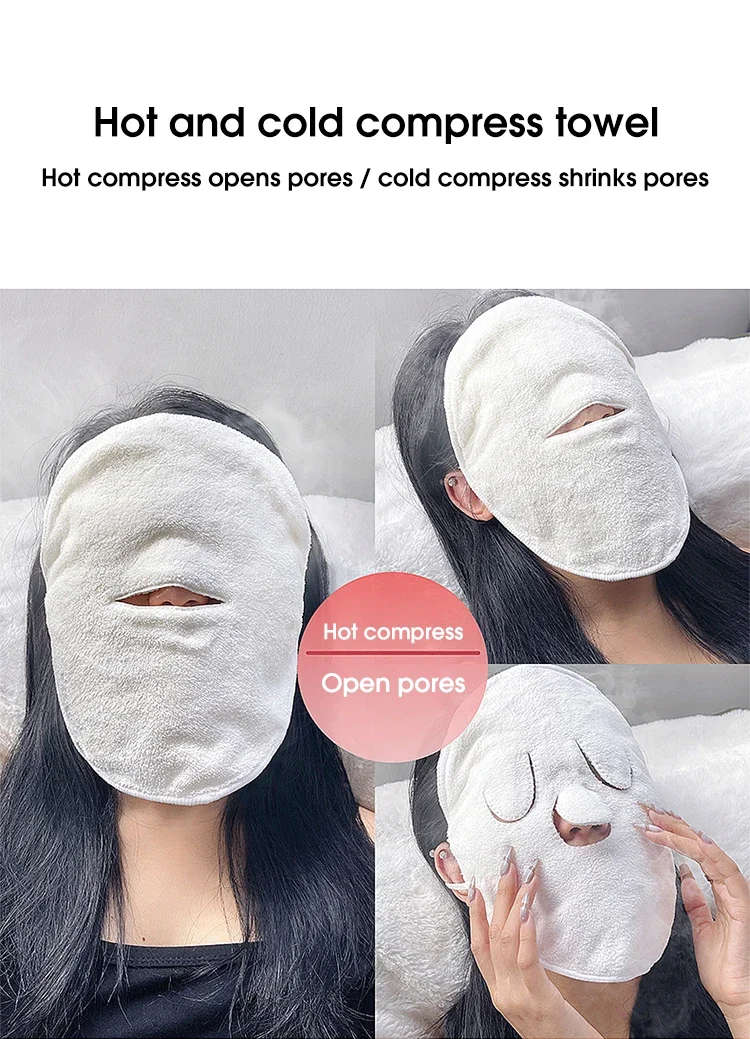 Aplicación de compresión facial con vapor