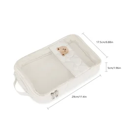 Bolsa de pañales impermeable portátil con cremallera para bebé