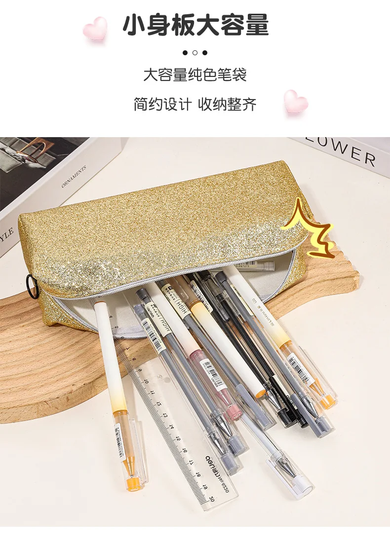 Caja de bolígrafos kawaii para llevar ordenado