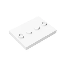 Placa para bloques de construcción con tachuelas centrales