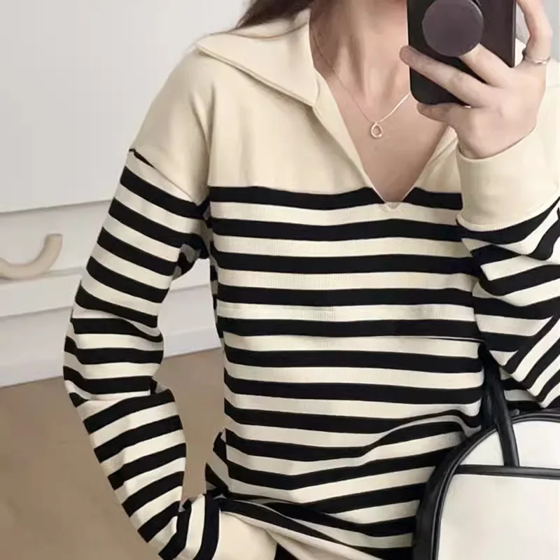Blusa premamá de rayon manga larga para embarazo y lactancia - imagen 3