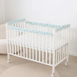 Protector de cuna bebé algodón con dibujos animados – seguro y cómodo
