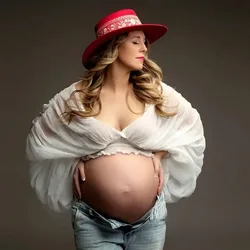 Vestido maternidad gasa para fotos de verano