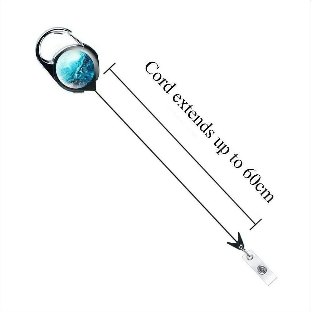 Porta credenciales retratil con clip - Llavero metalico seguro - imagen 5