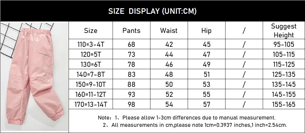 Pantalones de invierno para niños BOTEZAI