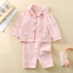 Pijama verano algodón transpirable con solapa para niños y niñas