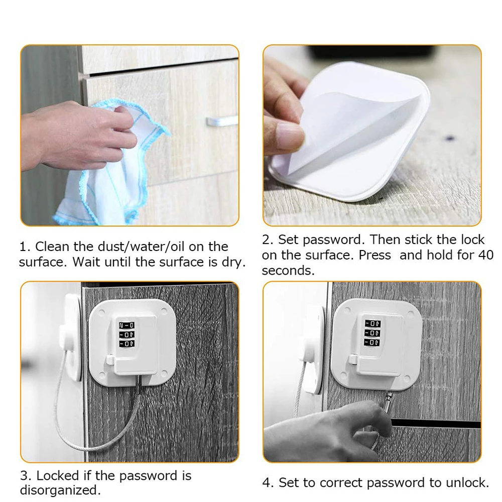 Cerradura de seguridad infantil para refrigerador y armarios - imagen 4