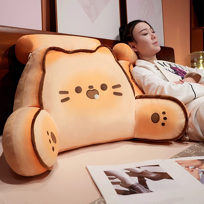 Almohada de peluche animal suave en forma de triángulo para cama - imagen 4