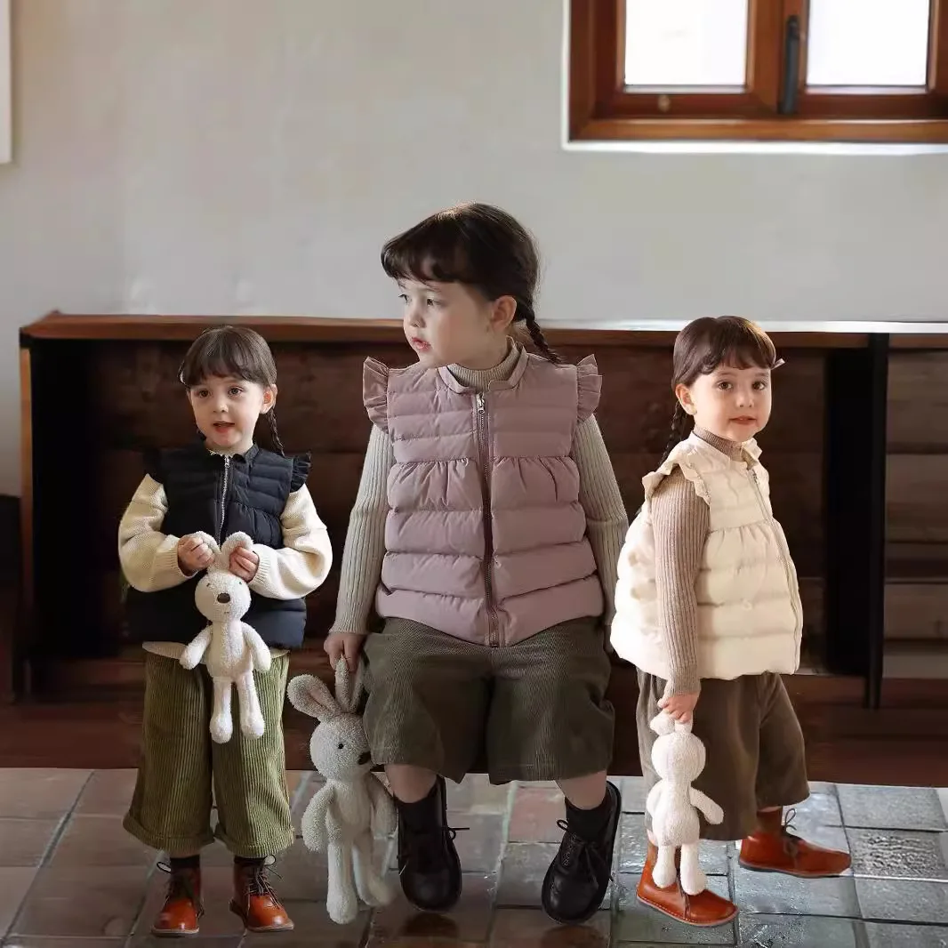 Chaleco de plumón infantil cálido para invierno – Manga mosca - imagen 3