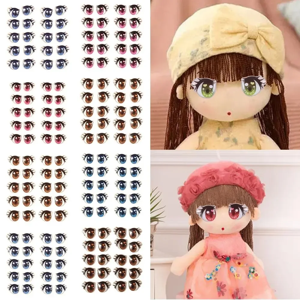 Accesorios DIY de pegatinas con ojos para muñecas estilo anime - imagen 3
