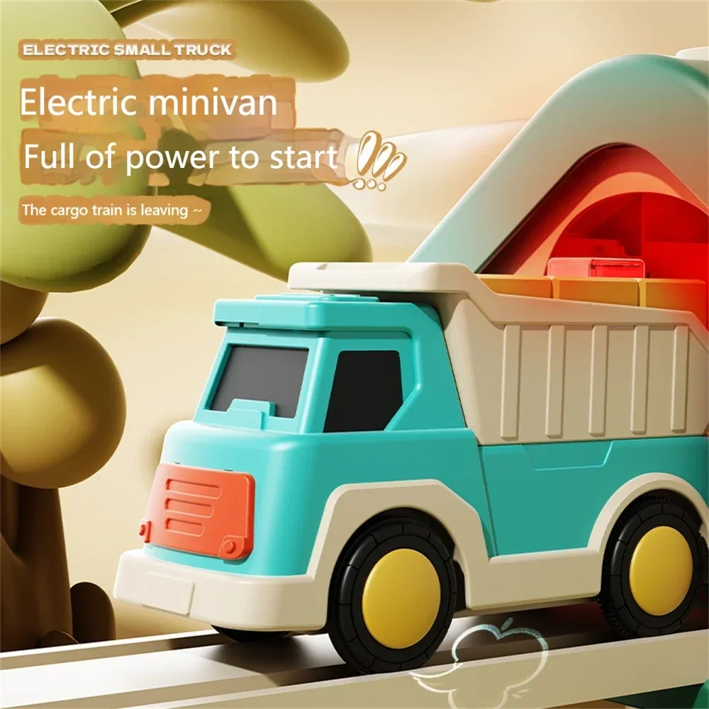 Tren eléctrico con vías y kit de construcción bosque para niños