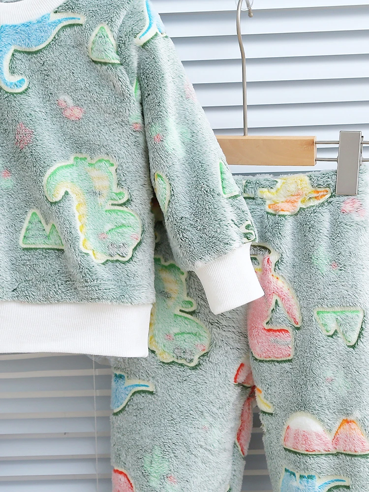Conjunto felpa dinosaurio para bebé – Otoño invierno - imagen 4